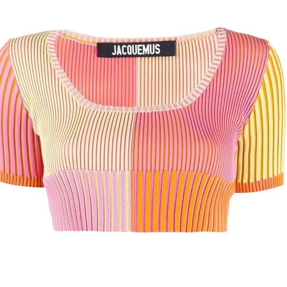 JACQUEMUS La Maille Yuaco in Multi Pink - Picture 4 of 4